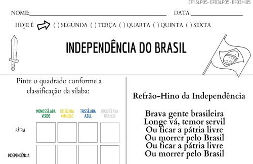 Sílabas independência